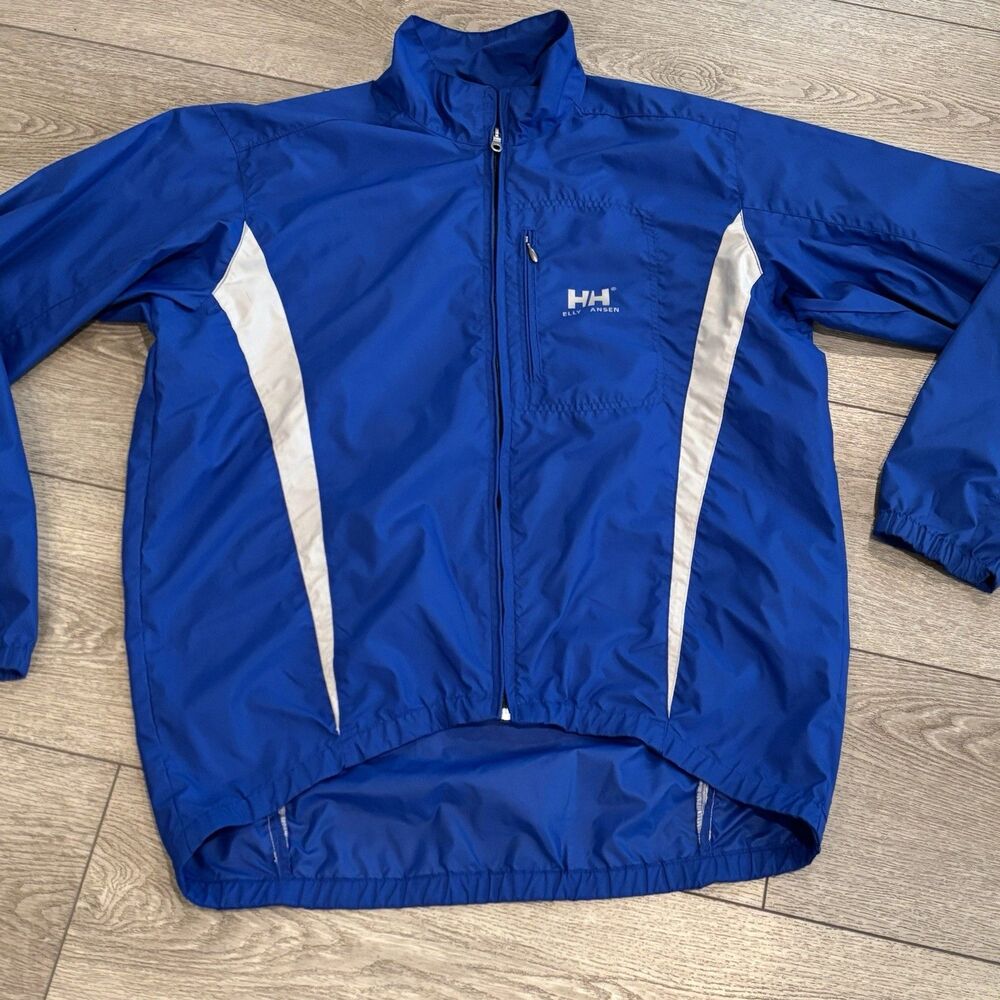 Helly Hansen Jacket‎ Mens Large Blue Winter Windbreaker Water Resistant Outdoors